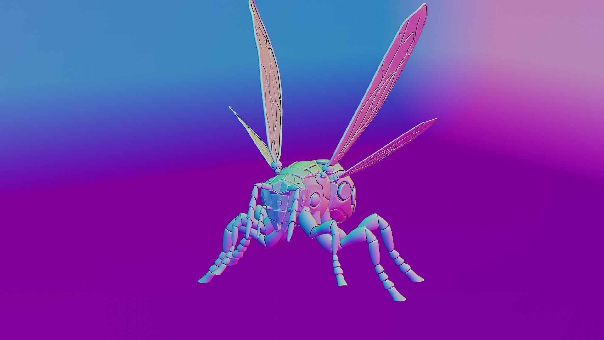 Robot wasp 3D model_62