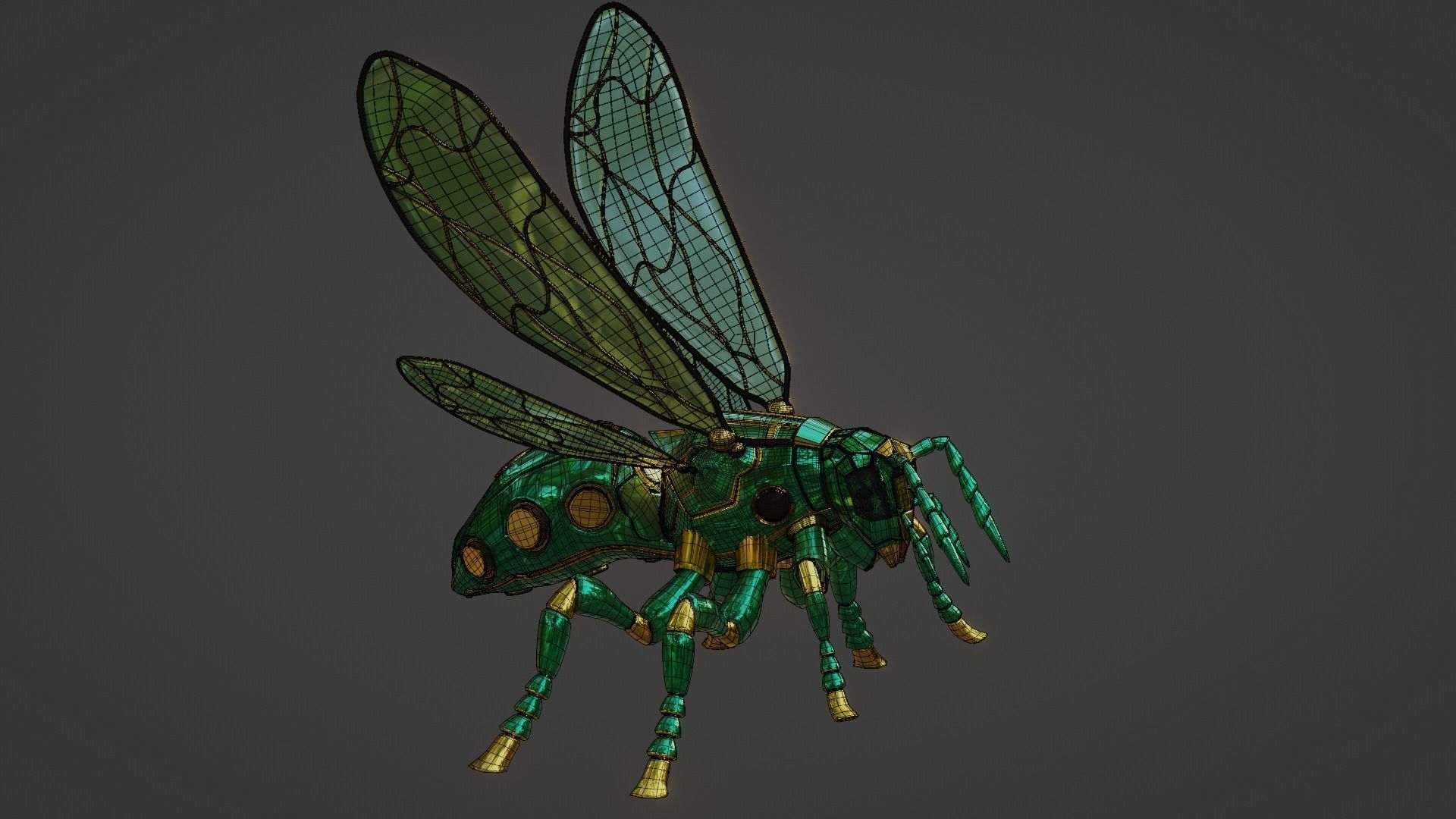 Robot wasp 3D model_78