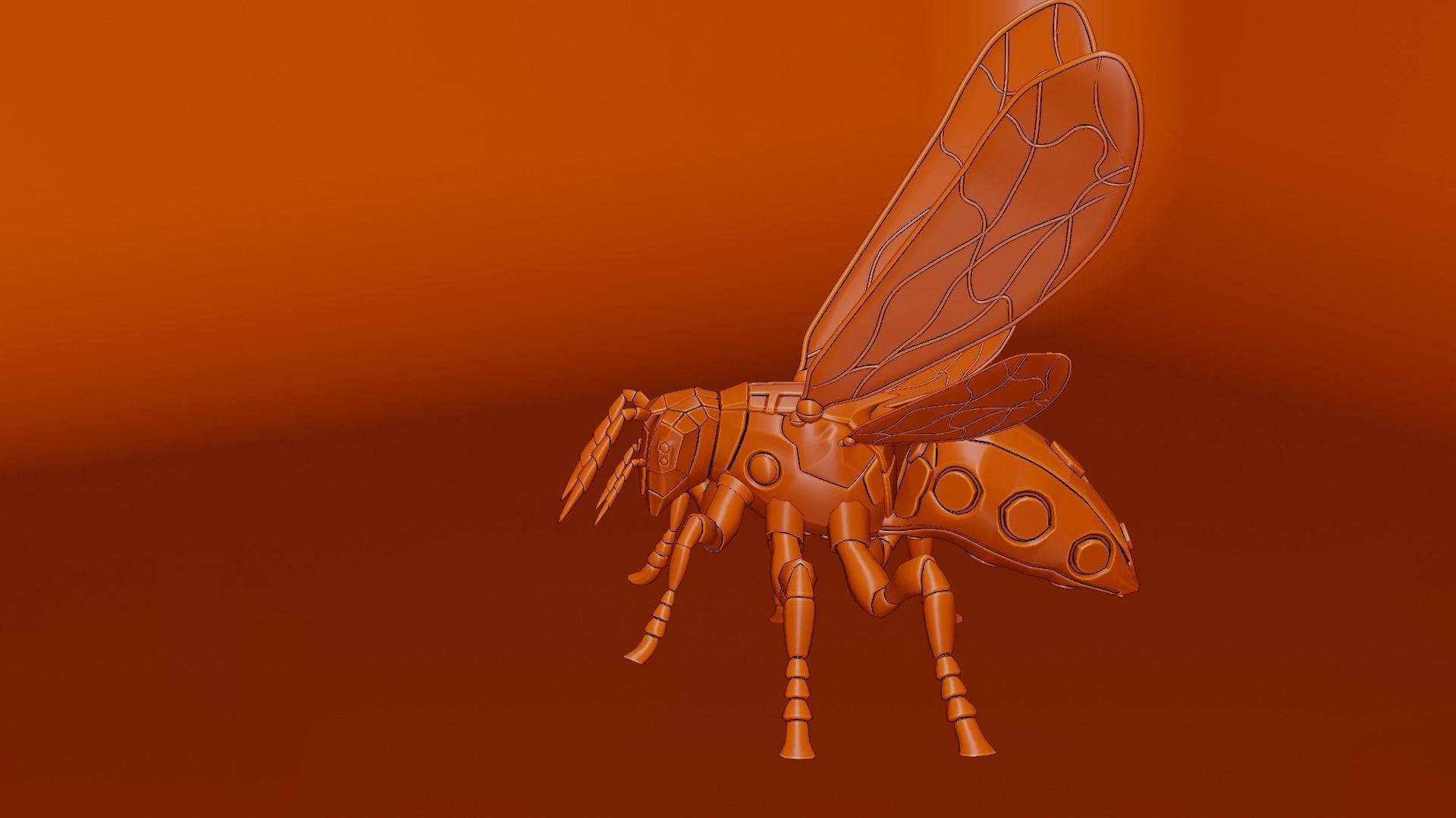 Robot wasp 3D model_51