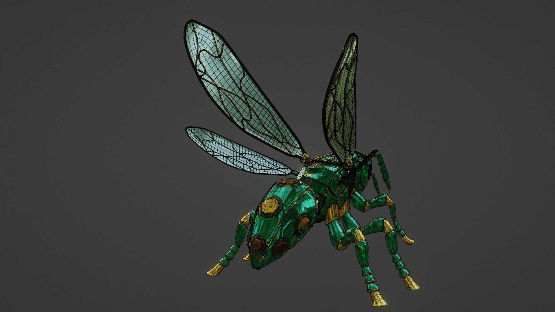 Robot wasp 3D model_71