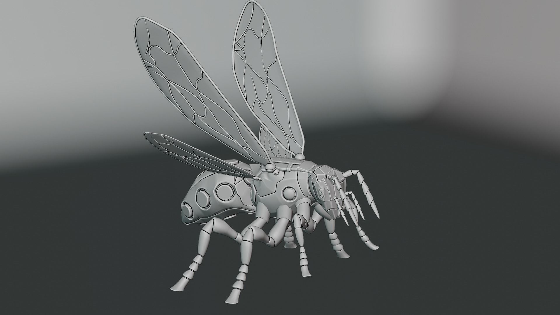 Robot wasp 3D model_47