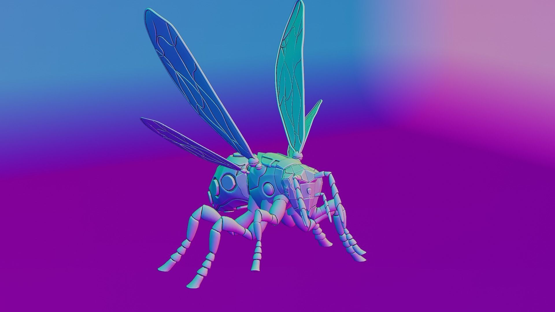 Robot wasp 3D model_42