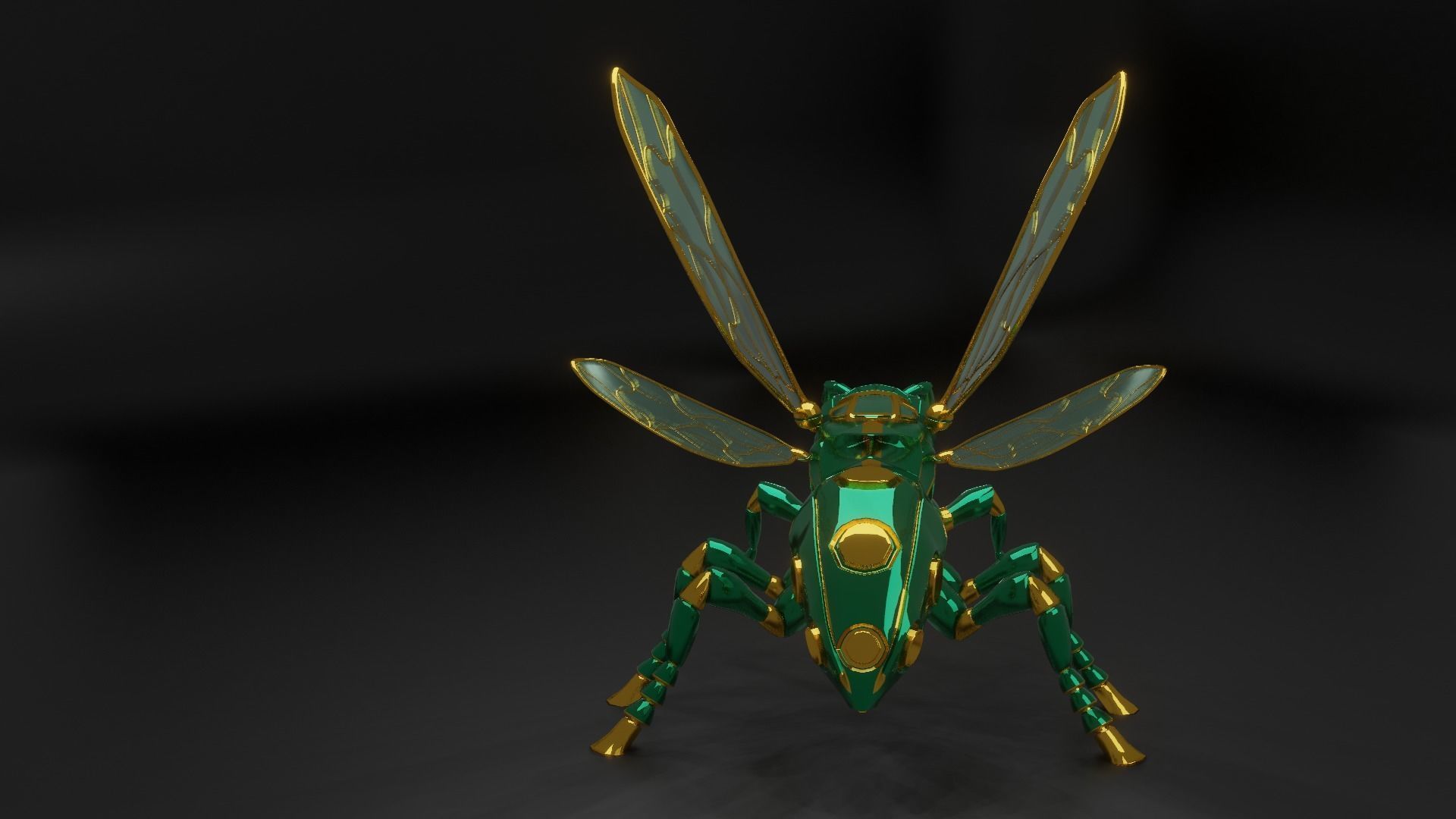 Robot wasp 3D model_34