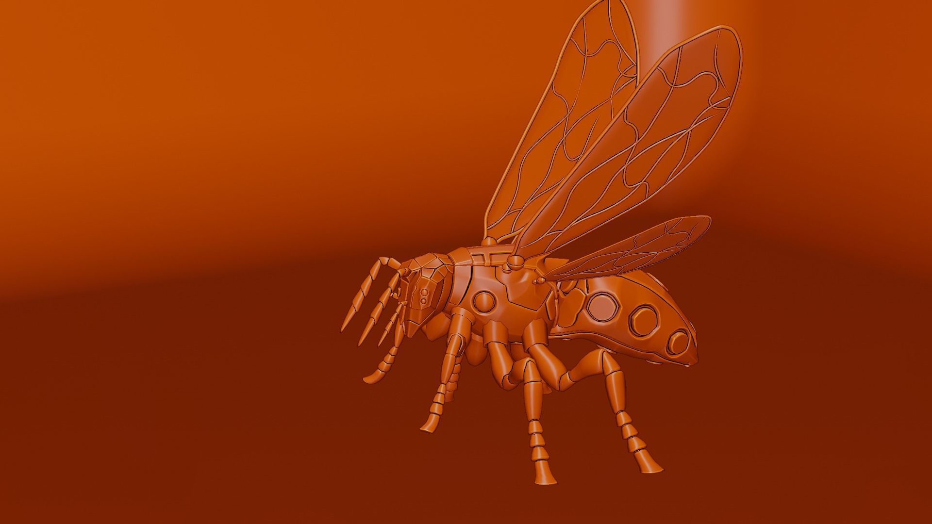 Robot wasp 3D model_54