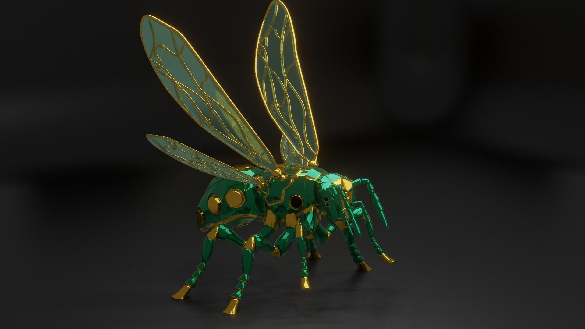 Robot wasp 3D model_16