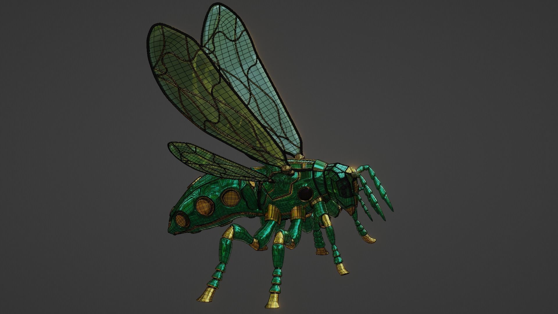 Robot wasp 3D model_84