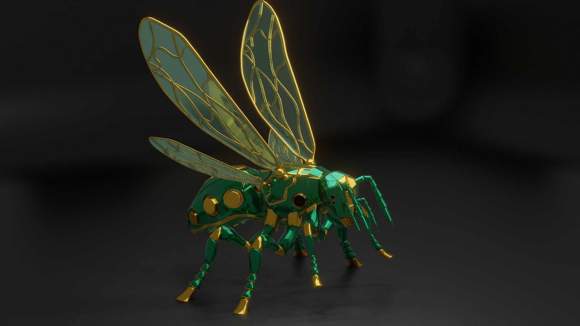 Robot wasp 3D model_38