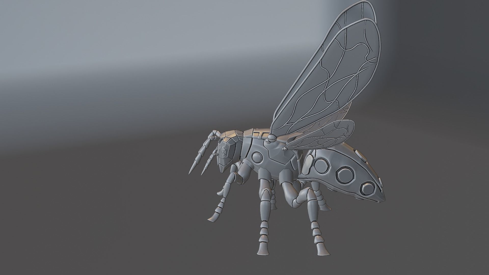 Robot wasp 3D model_79