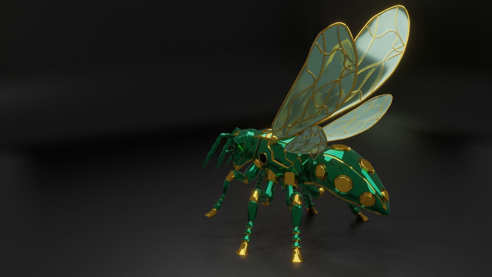 Robot wasp 3D model_21