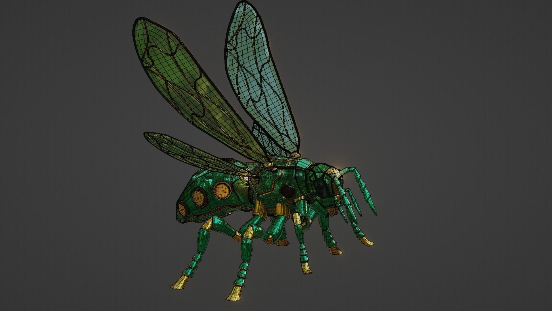 Robot wasp 3D model_77