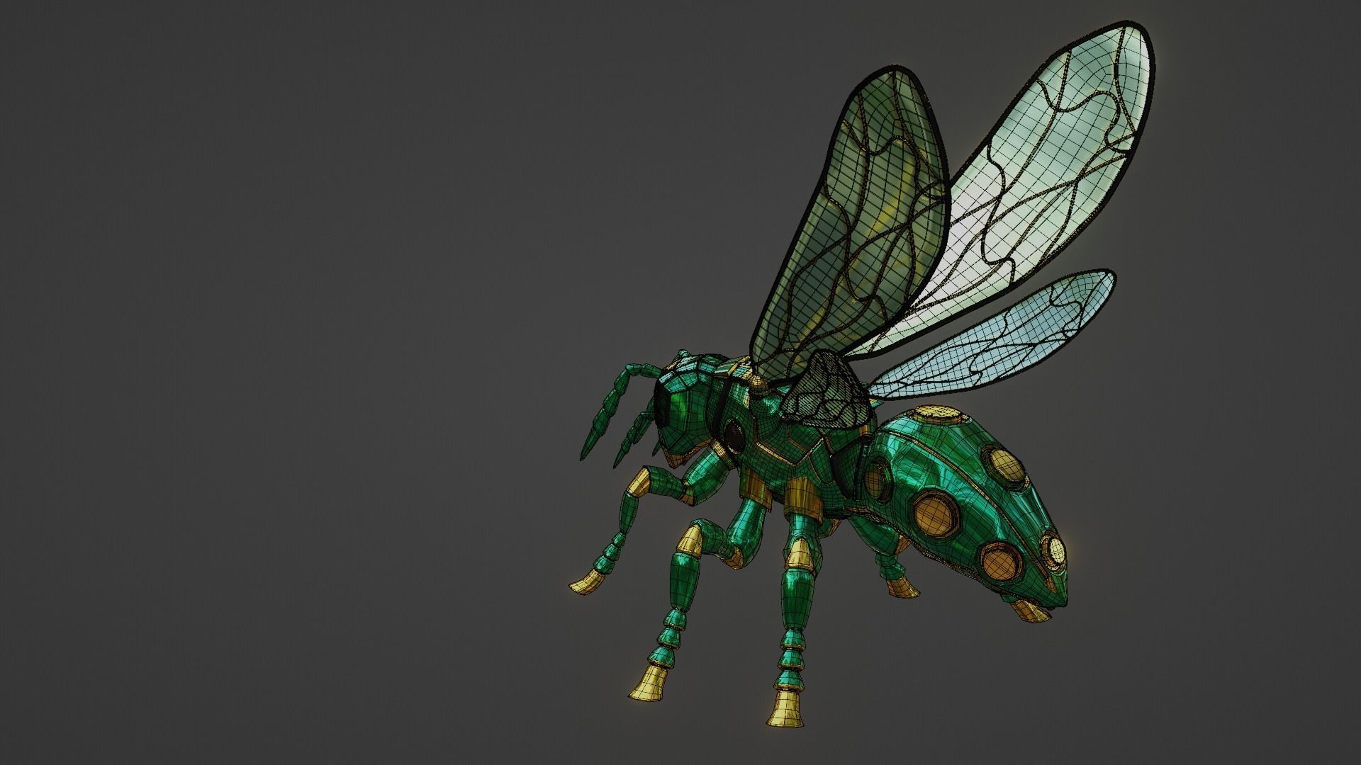 Robot wasp 3D model_80
