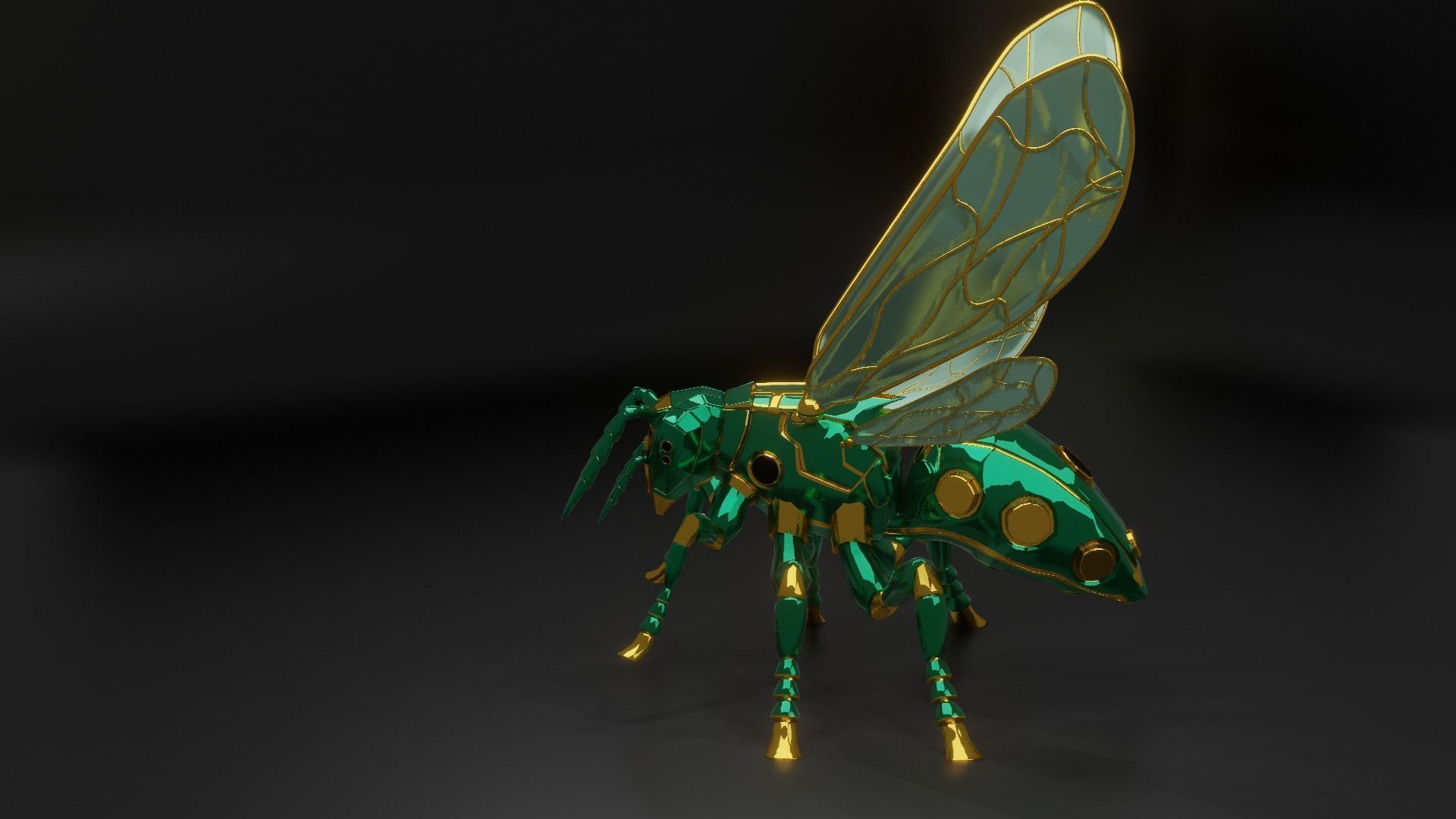 Robot wasp 3D model_22