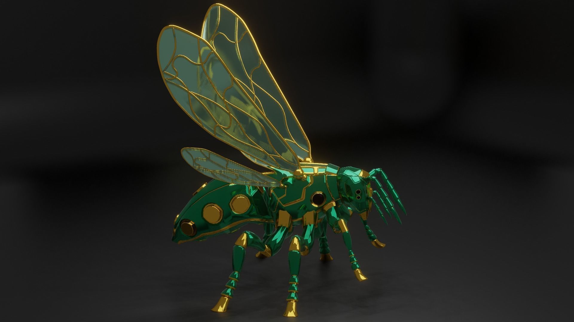 Robot wasp 3D model_17