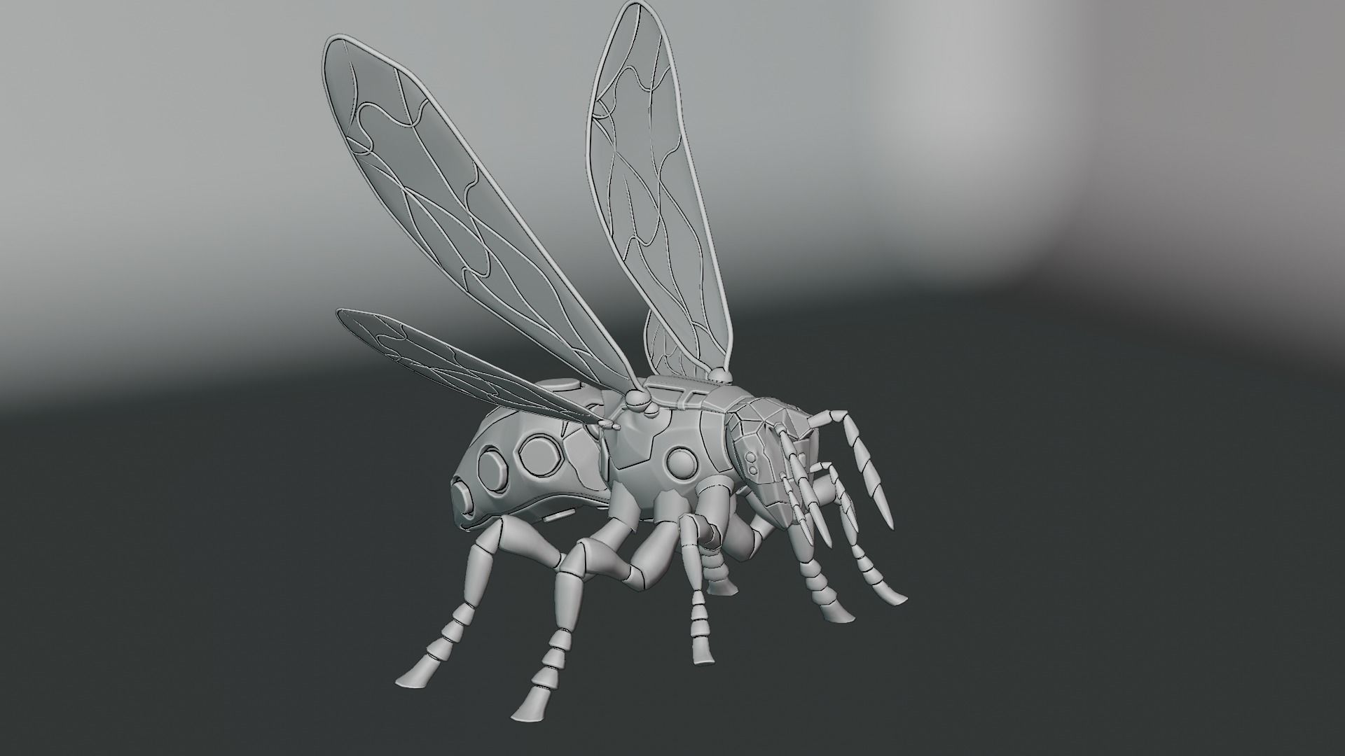 Robot wasp 3D model_49