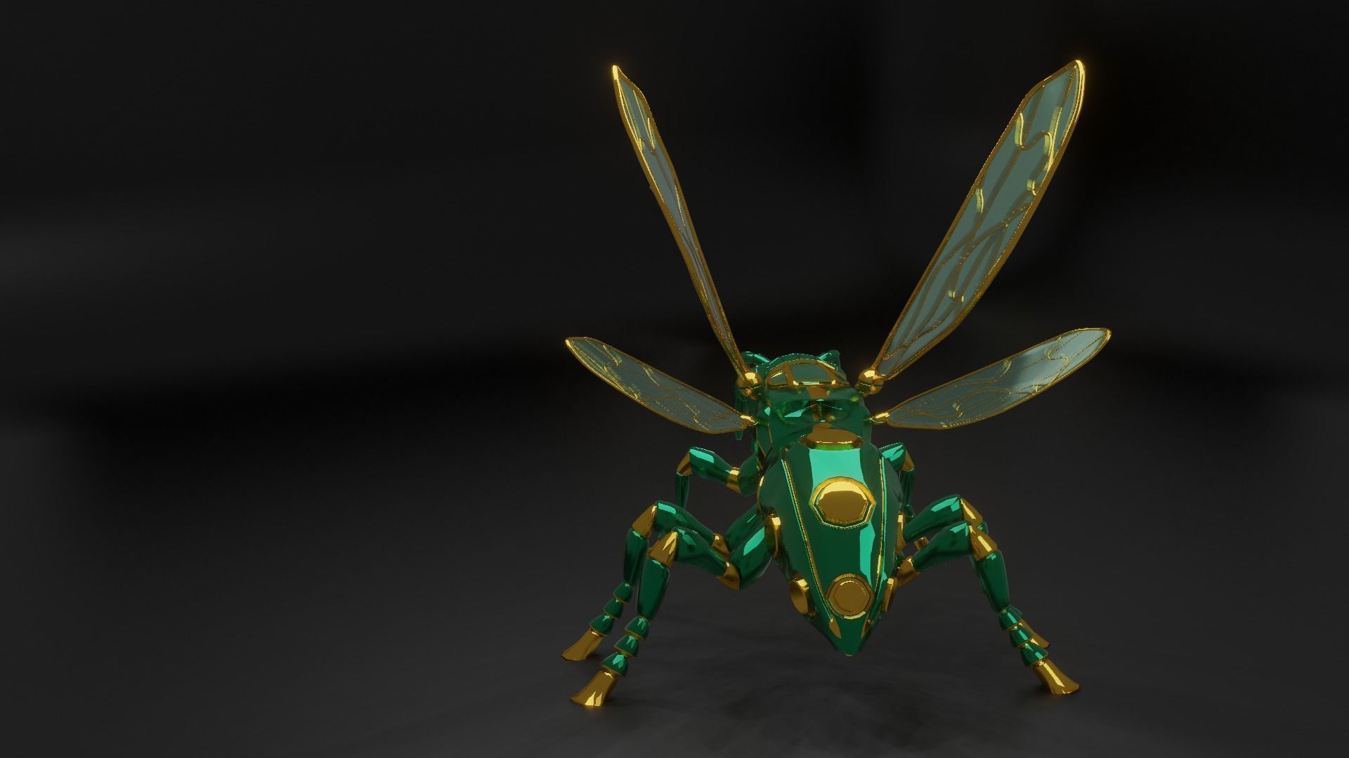 Robot wasp 3D model_19