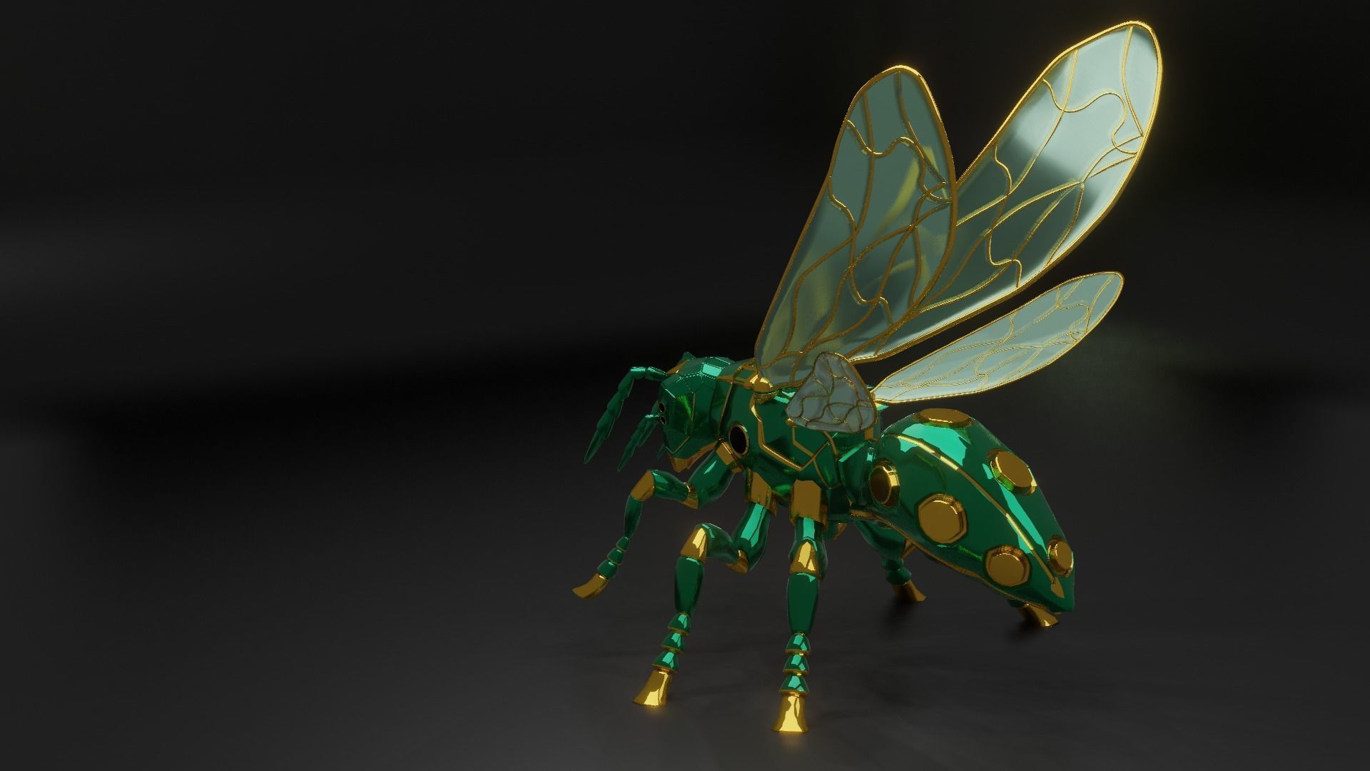 Robot wasp 3D model_24