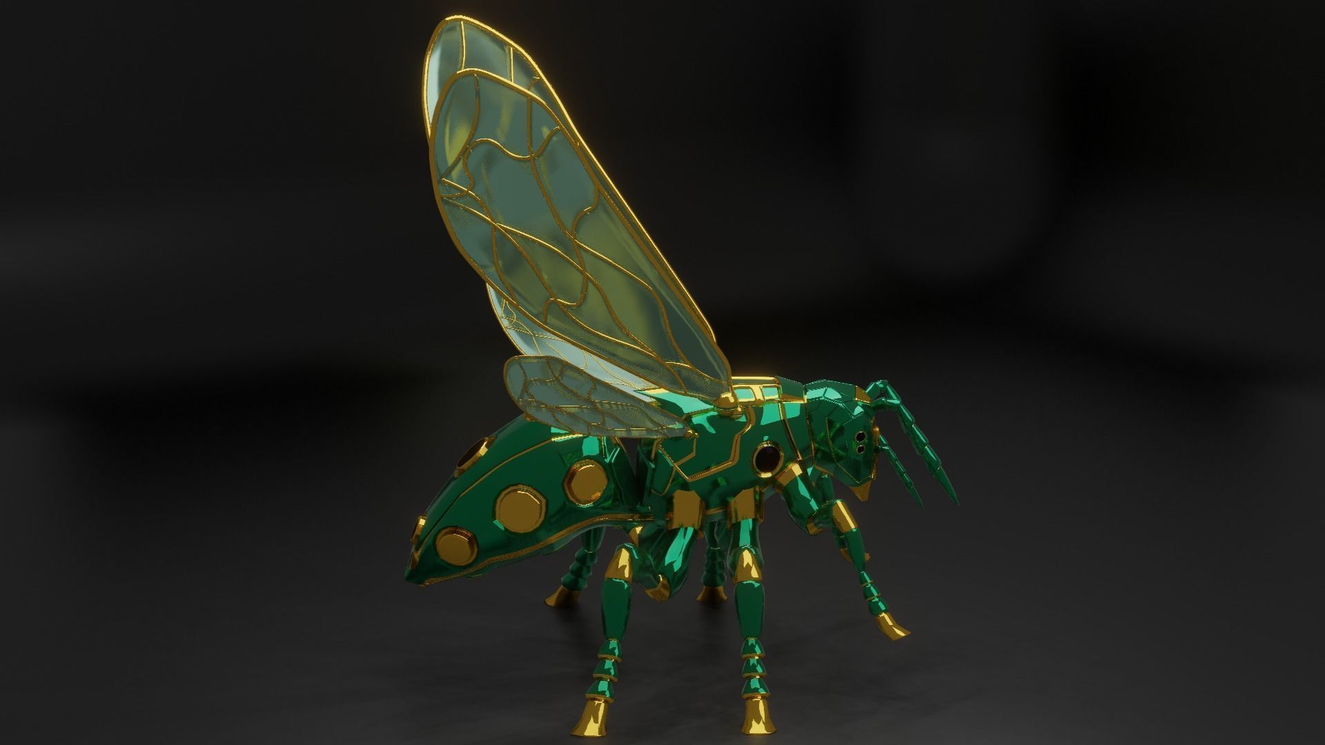 Robot wasp 3D model_37