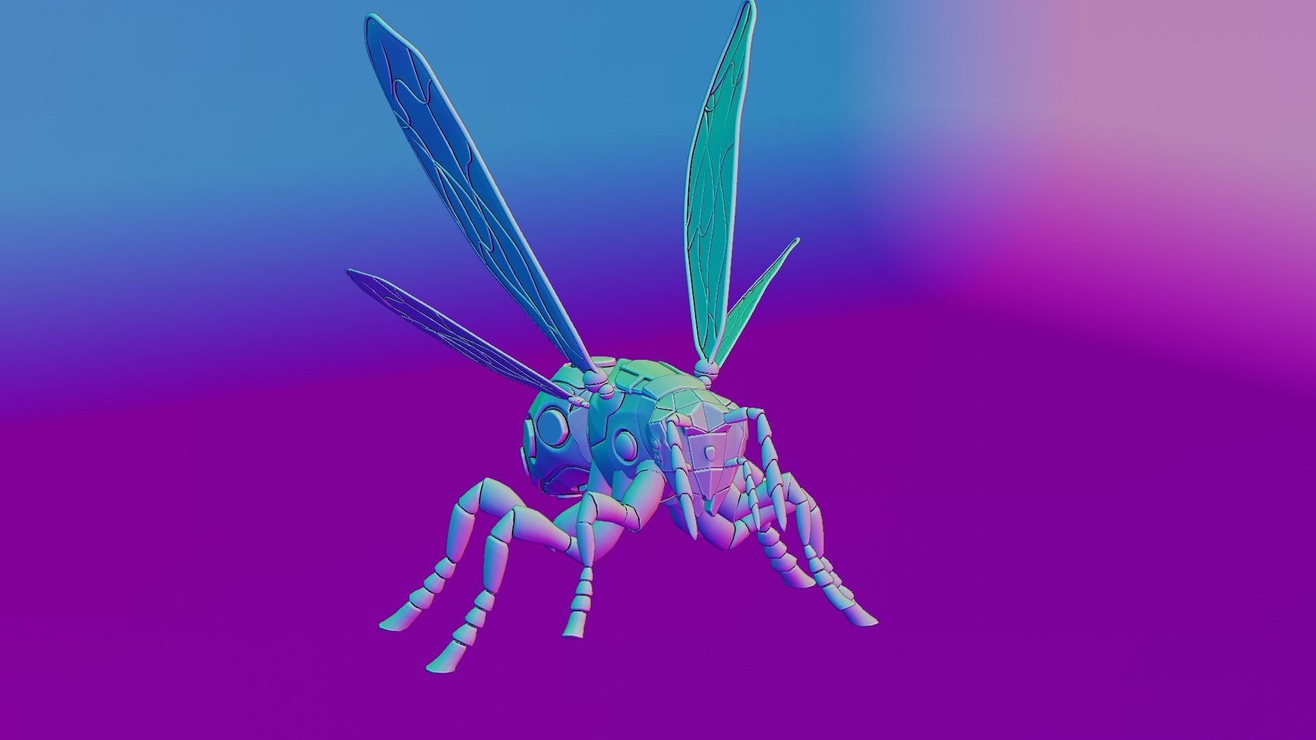 Robot wasp 3D model_46