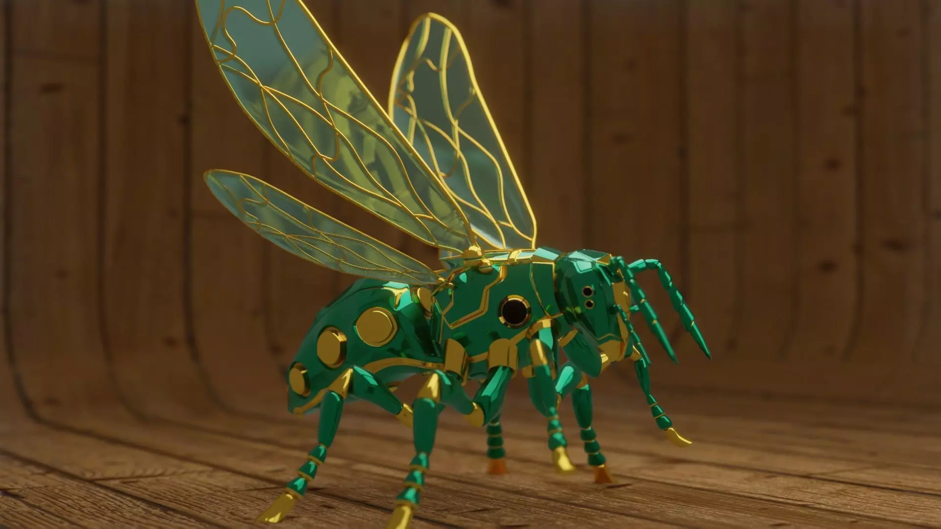 Robot wasp 3D model_0