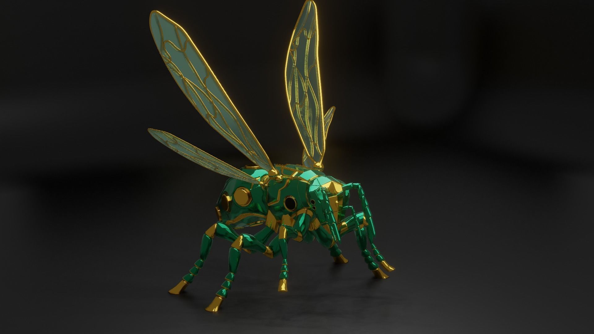 Robot wasp 3D model_36