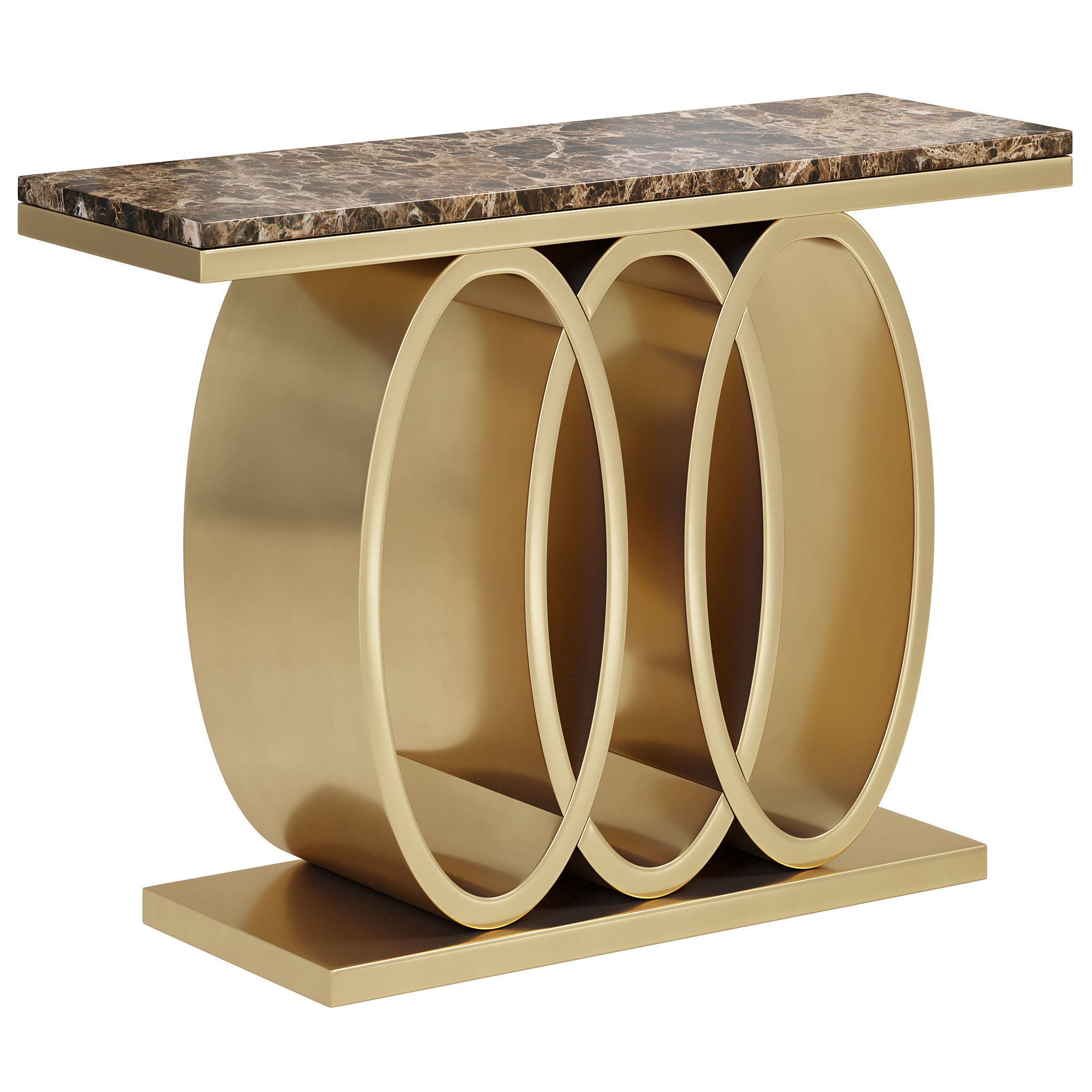 472 narrow modern white console table by homary 3D model_1