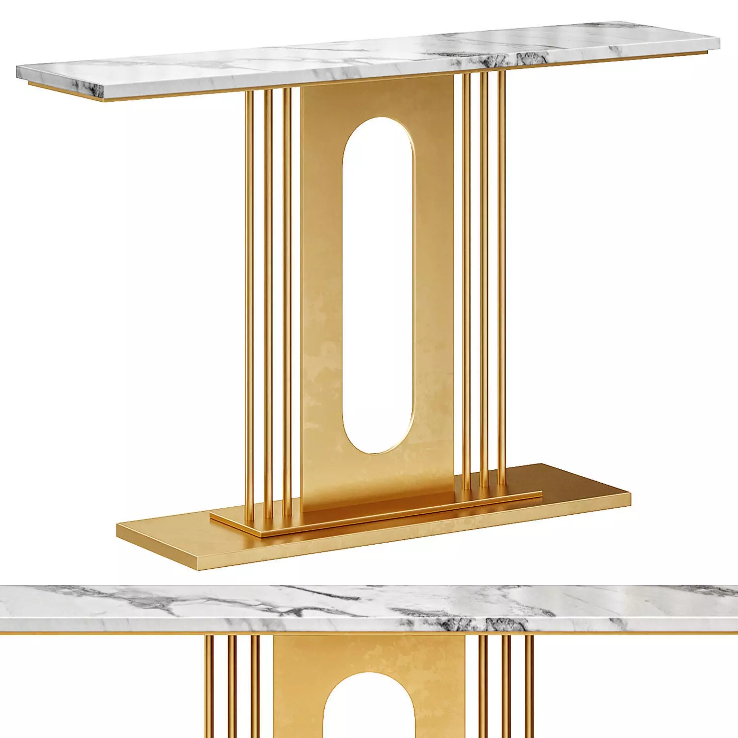 Modern Narrow Console Table by Homary 3D model