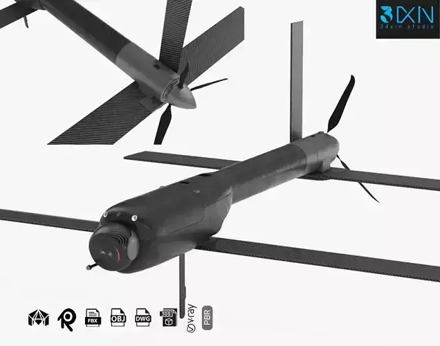 AeroVironment Switchblade 600 Predator Drone Missile 3D model