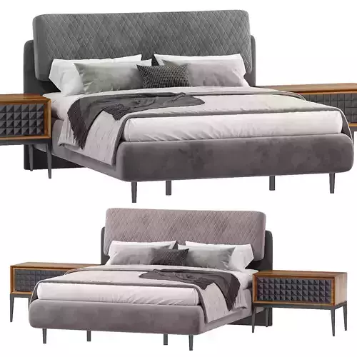 Piramit New Modern Bed Akyuz Mobilya