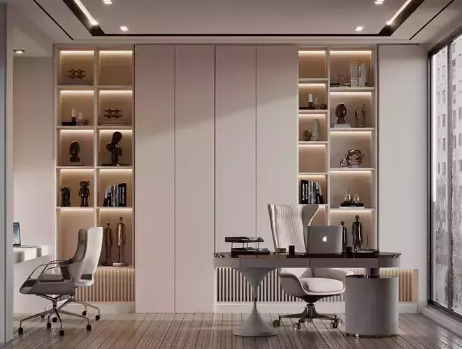 OFFICE ROOM MODERN LUXURY DESIGN 