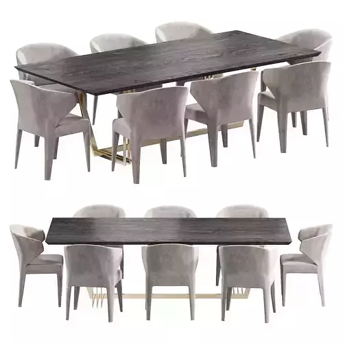 Darc Dining Table and LAPEL CHAIR