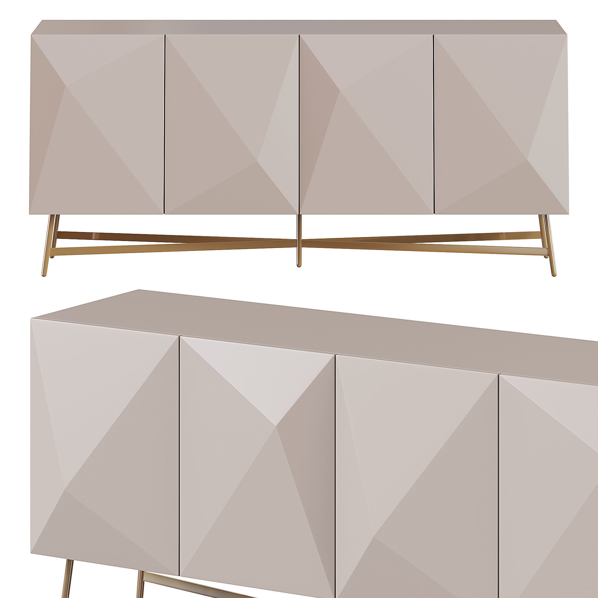 Runway Console by Luxdeco 3D model_1