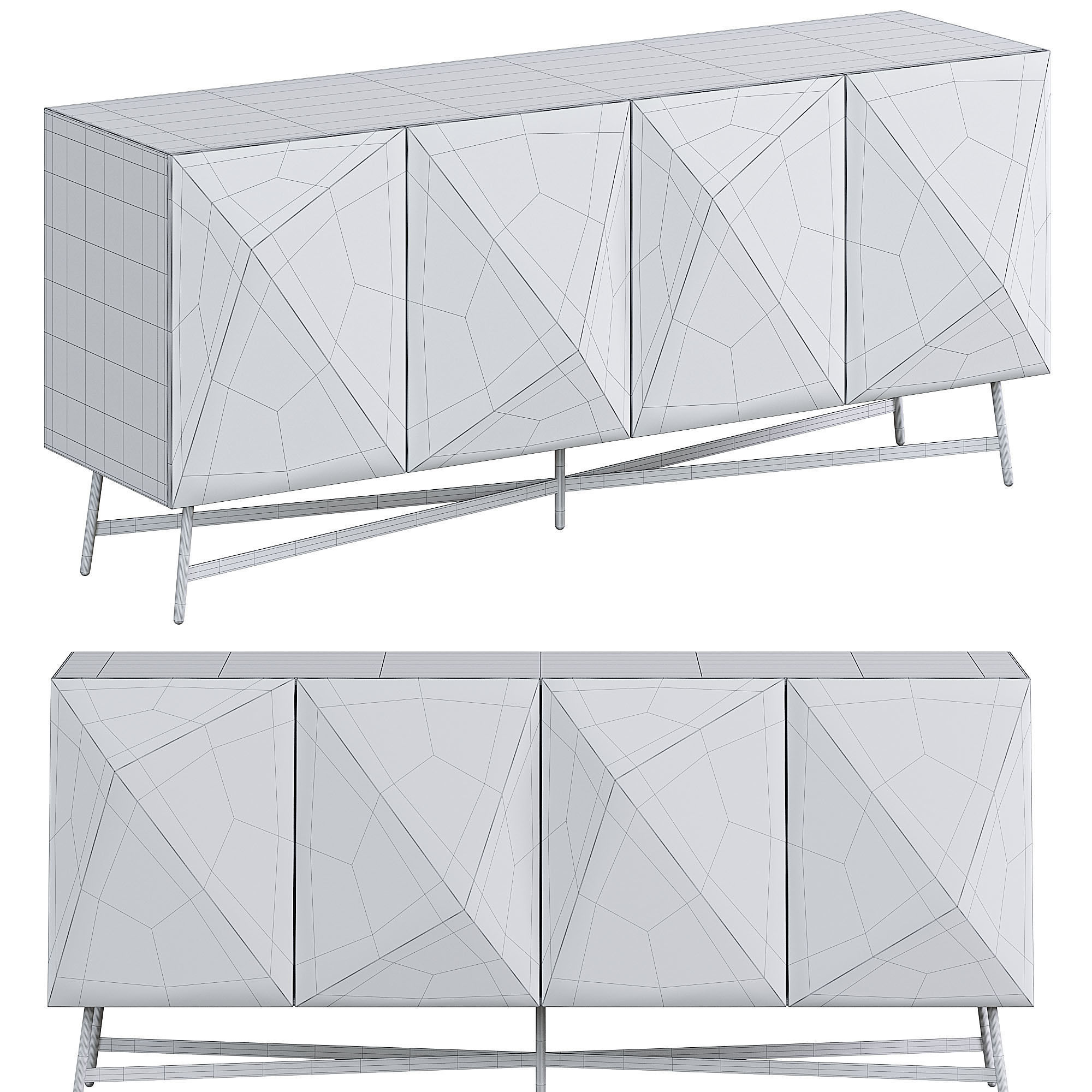 Runway Console by Luxdeco 3D model_2