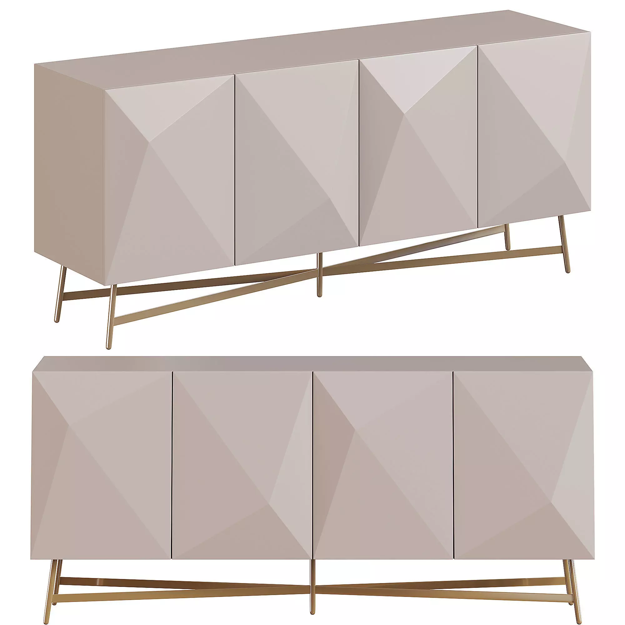 Runway Console by Luxdeco 3D model_0