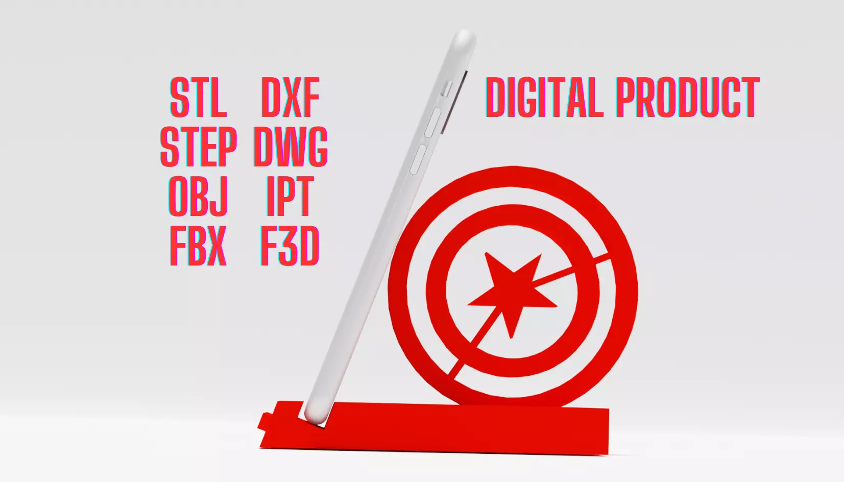 3D Captain America Phone Holder 3D print model_0