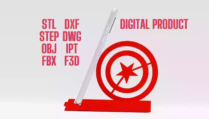 3D Captain America Phone Holder 3D print model