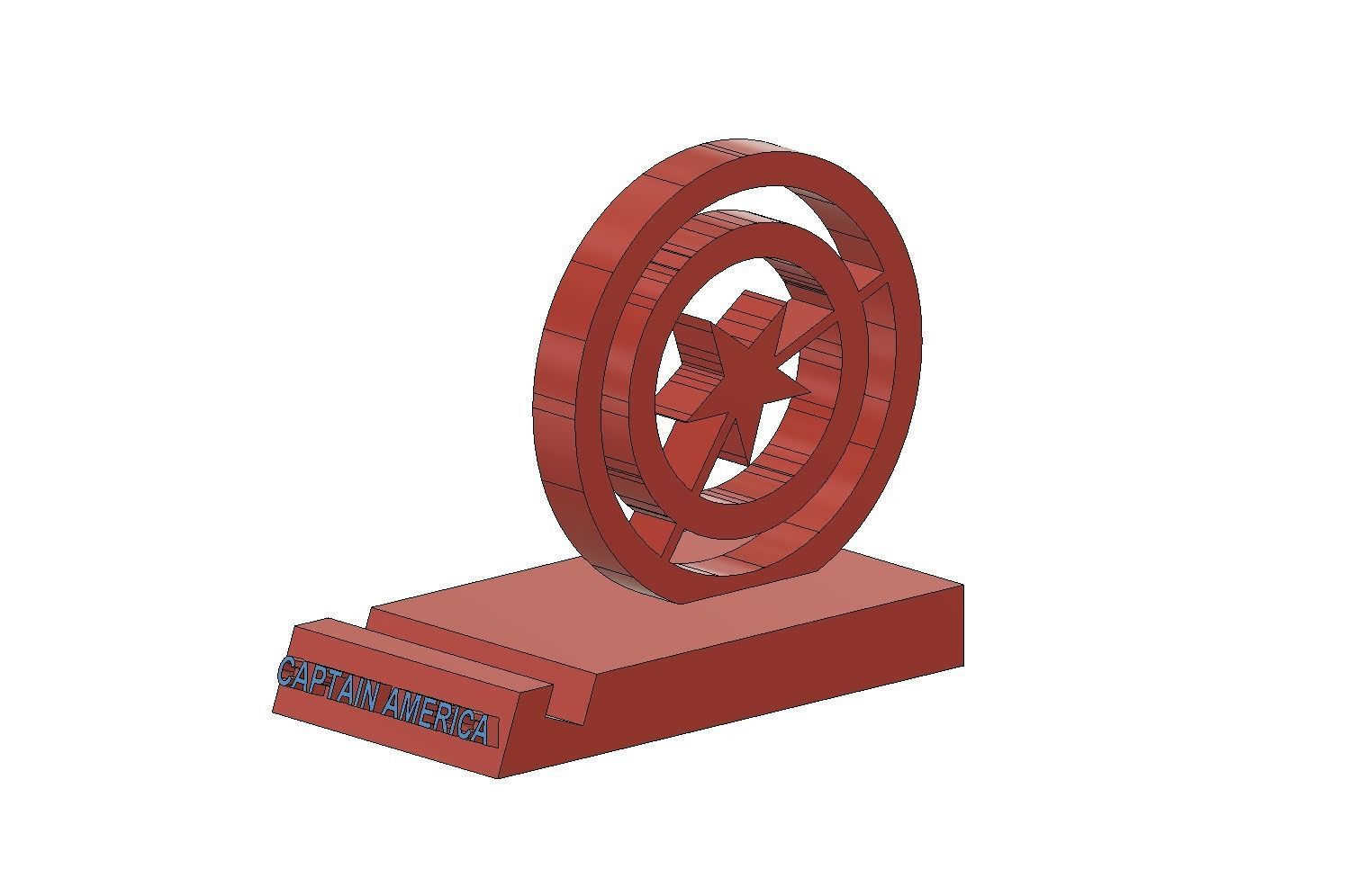 3D Captain America Phone Holder 3D print model_2