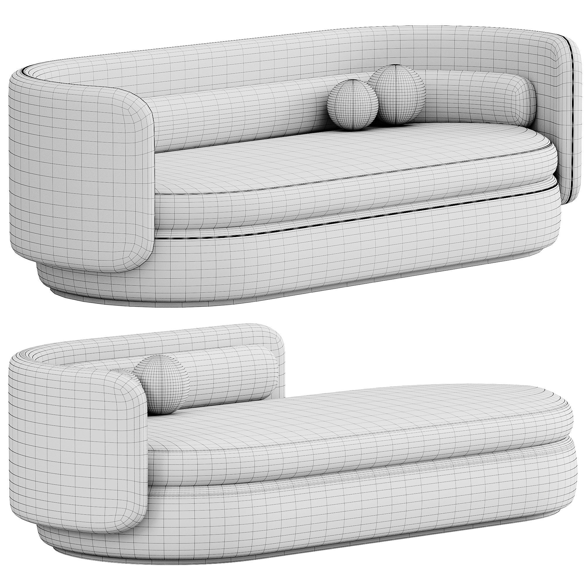 Group Chaise Lounge by Philippe Malouin for SCP 3D model_8