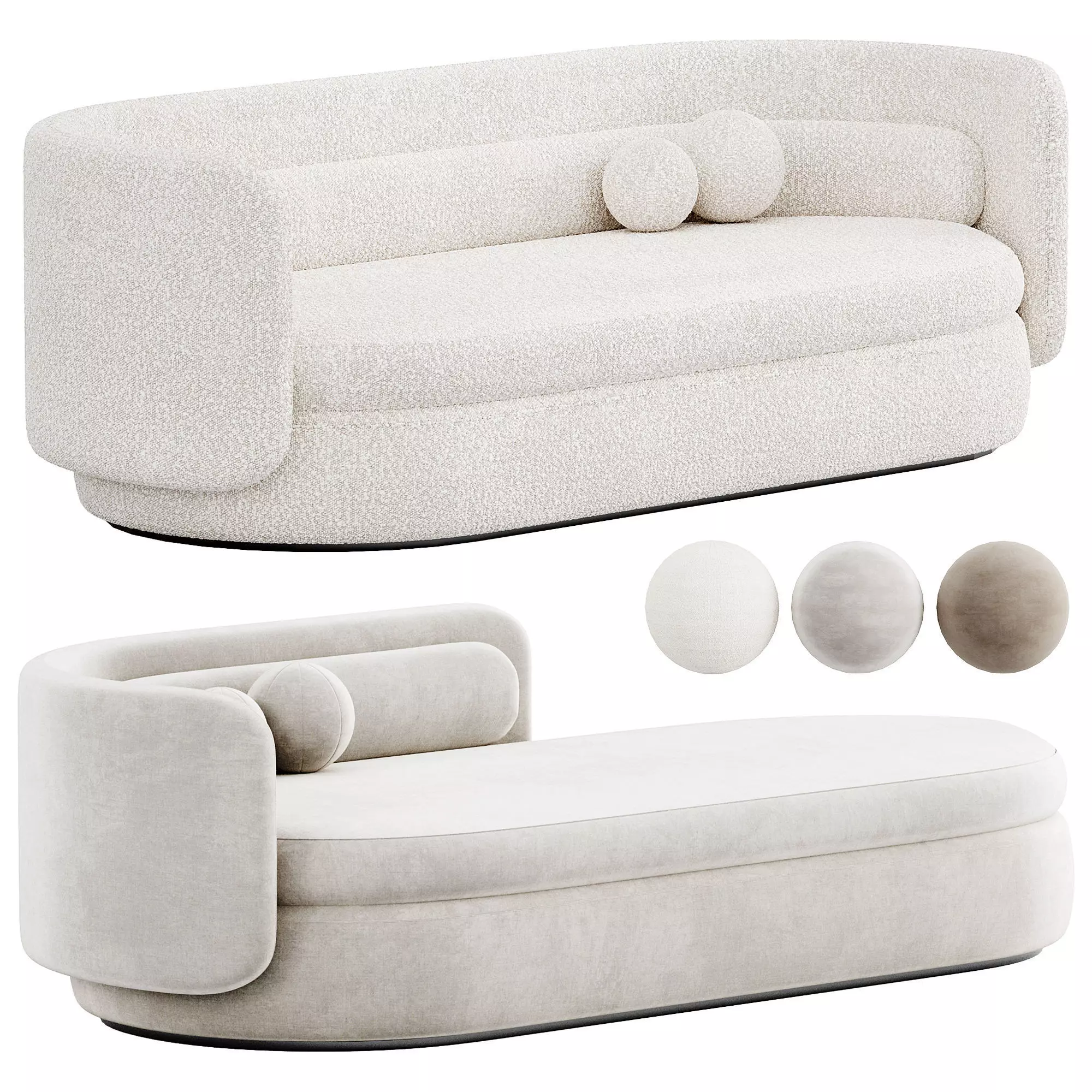 Group Chaise Lounge by Philippe Malouin for SCP 3D model_0