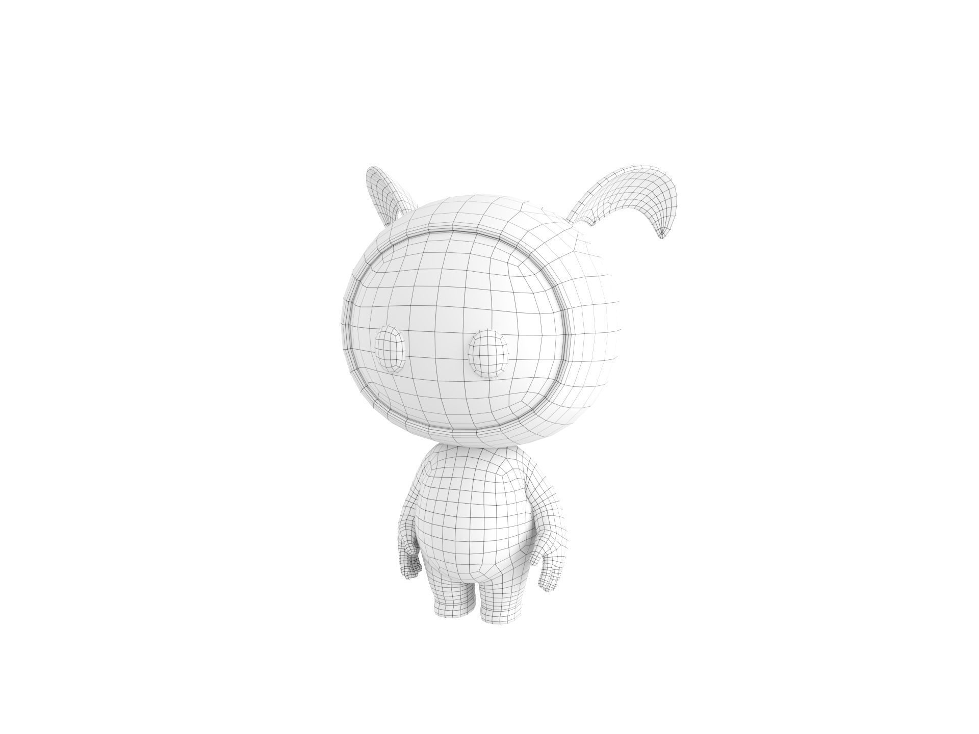 Character251 Rigged Mascot 3D model_38