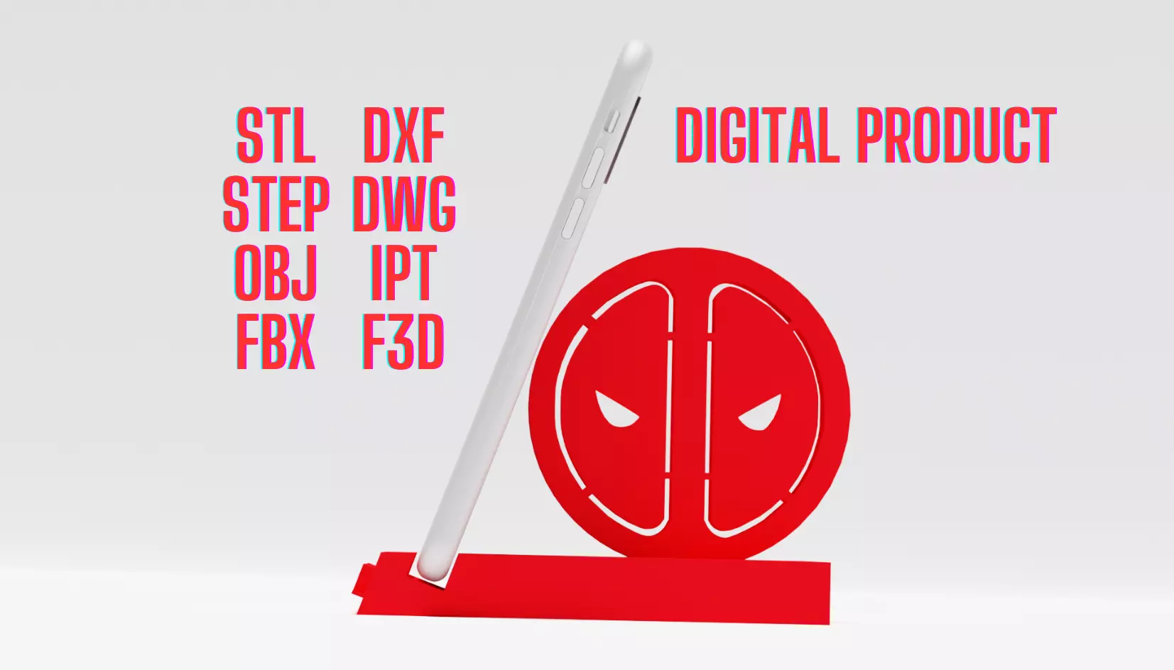3D Deadpool Phone Holder 3D print model_0