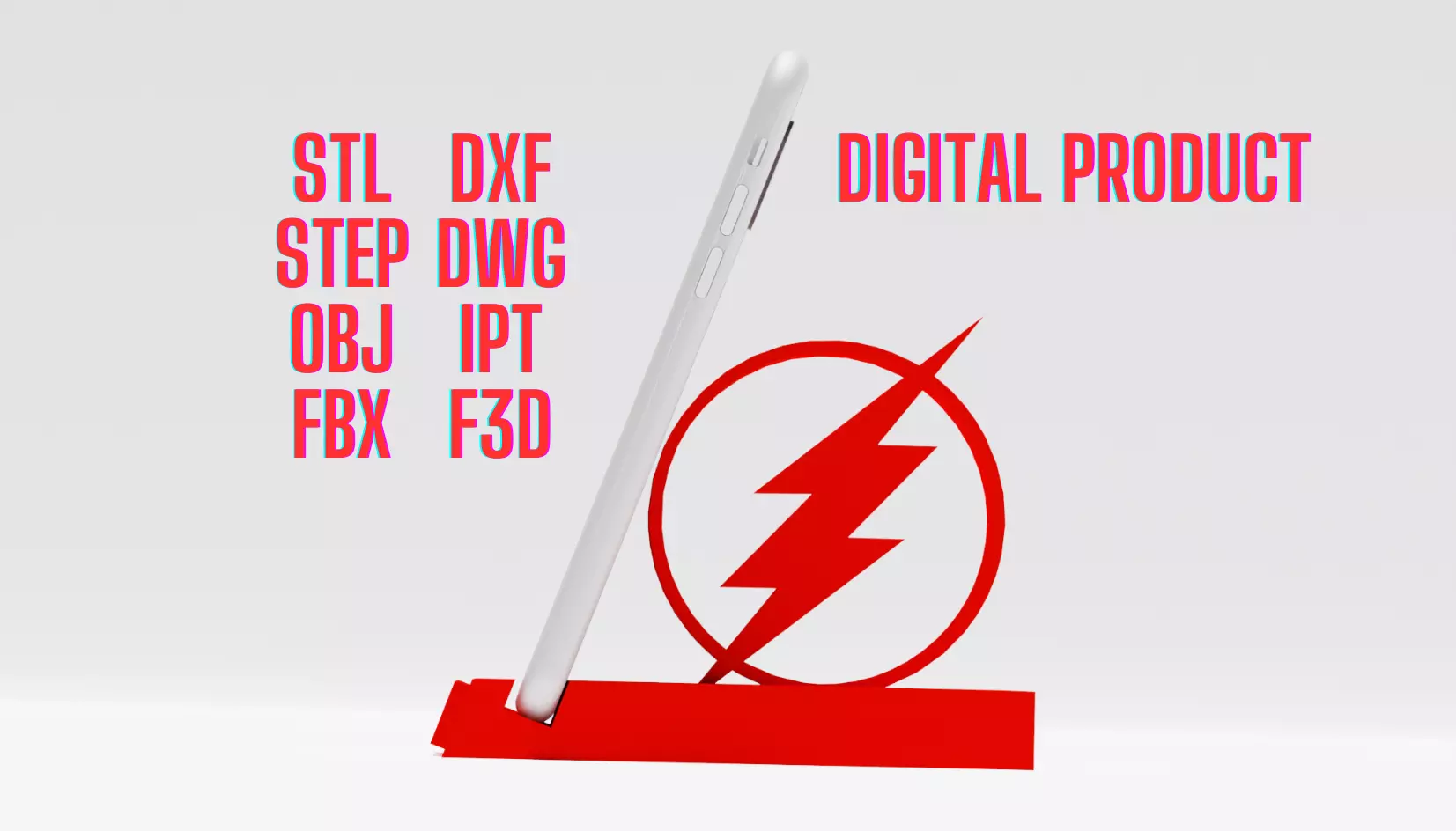 3D Flash Phone Holder 3D print model_0