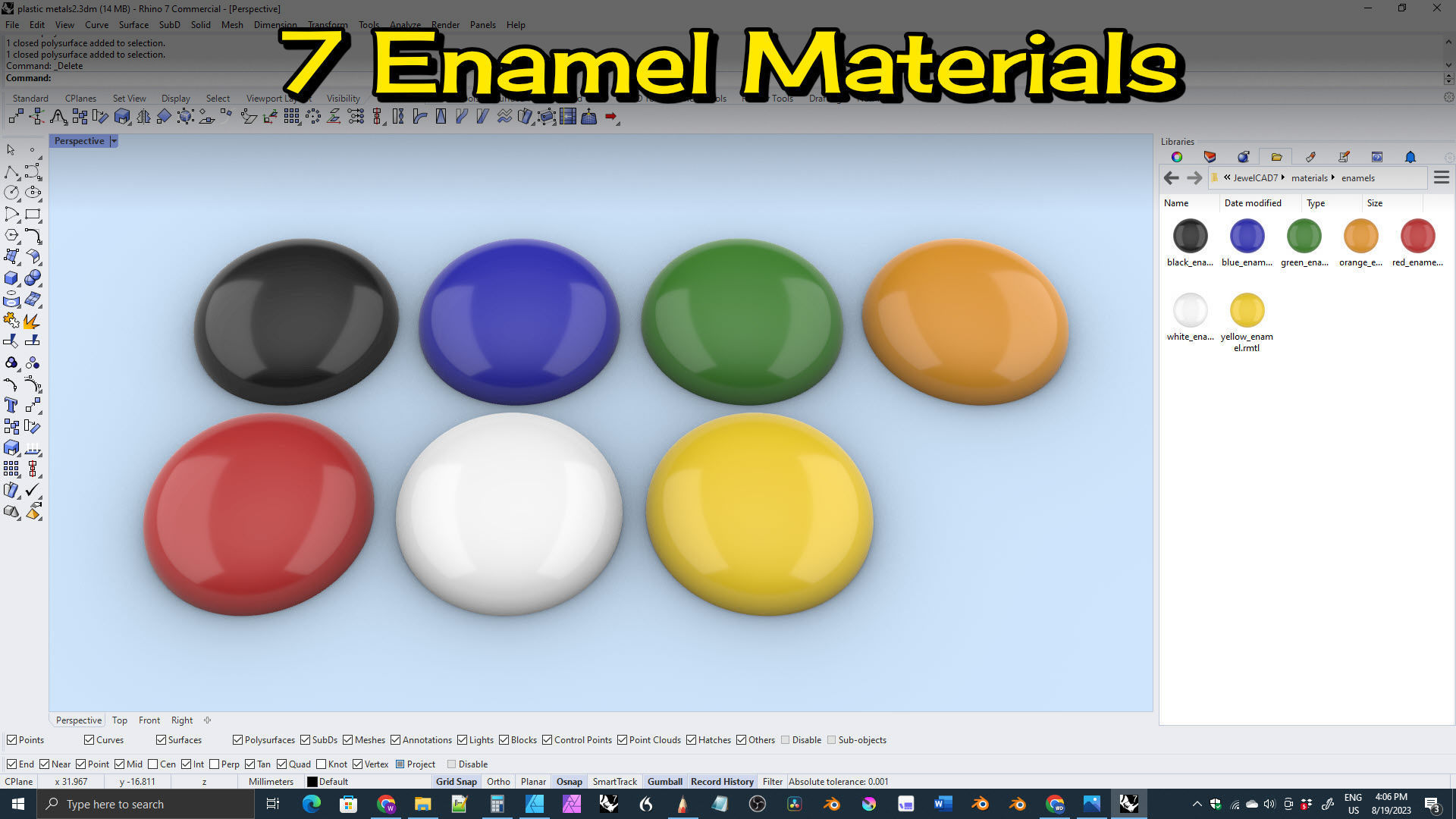 Jewelry Material Library for Rhino Texture CGTrader