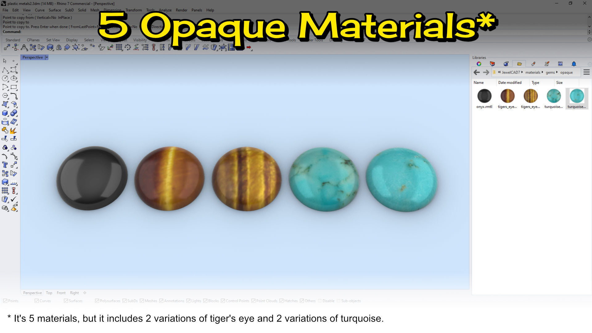 Jewelry Material Library for Rhino Texture CGTrader