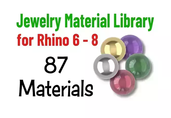Jewelry Material Library for Rhino