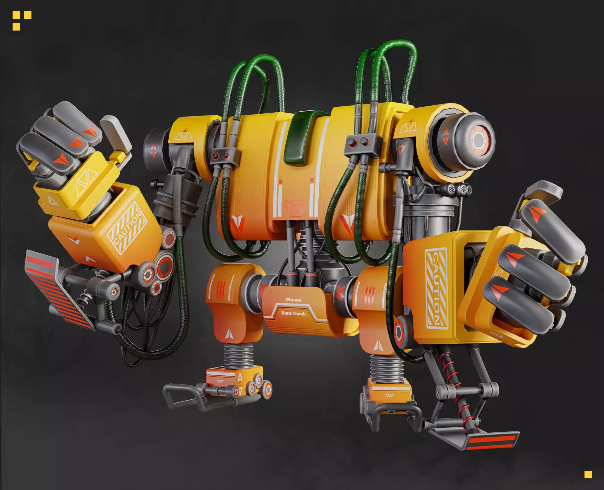 Skatetron-Game Asset Low-poly 3D model_0