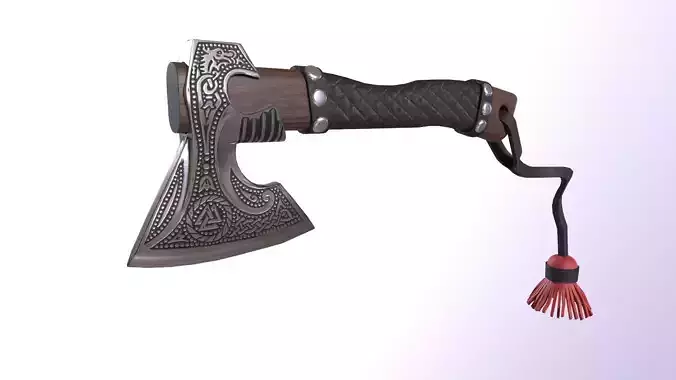  Viking ax LowPoly GameReady 3D model