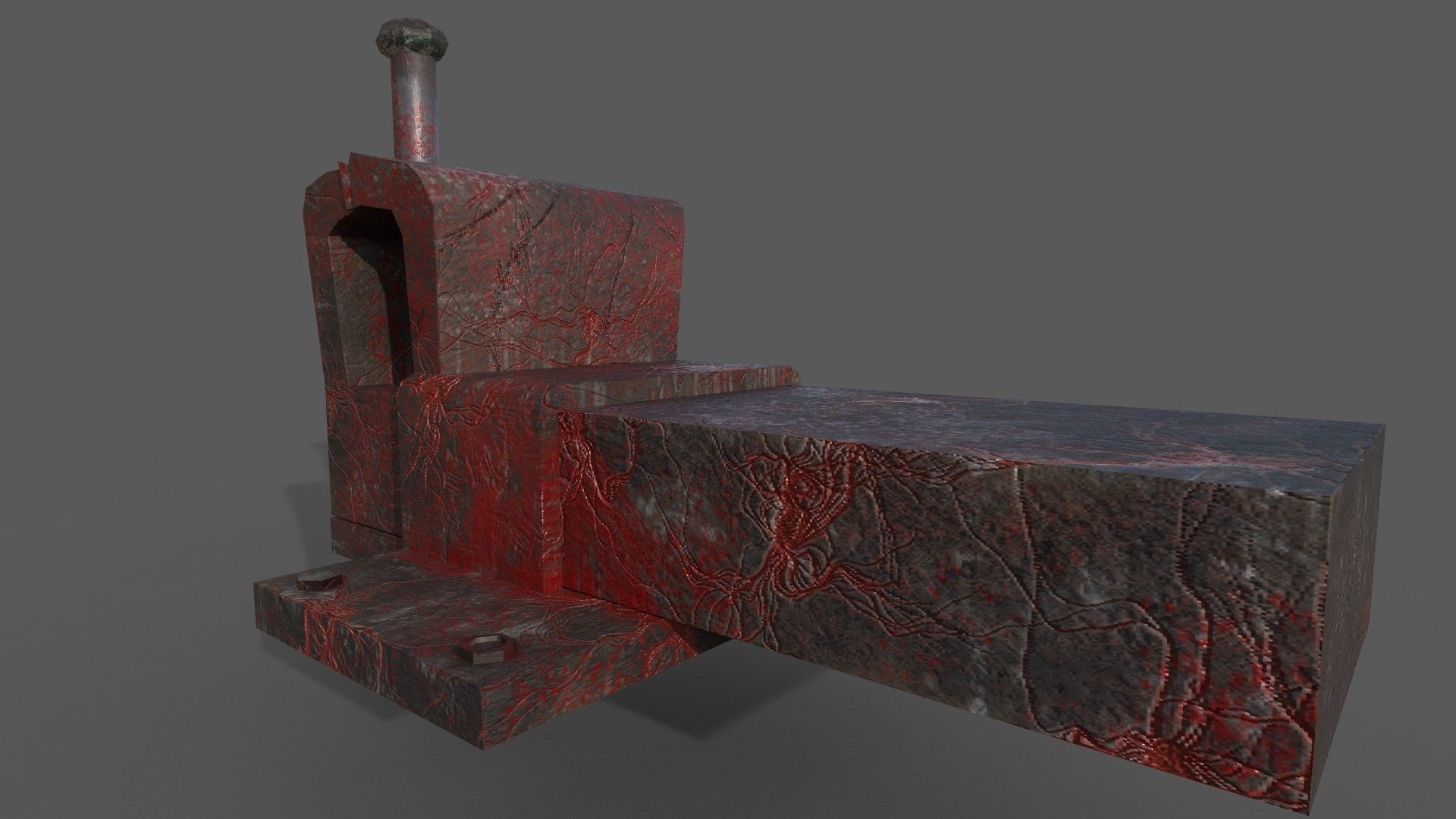 Grim Grip Butcher Leg Clamp for Slaughter Table Low-poly 3D model_4