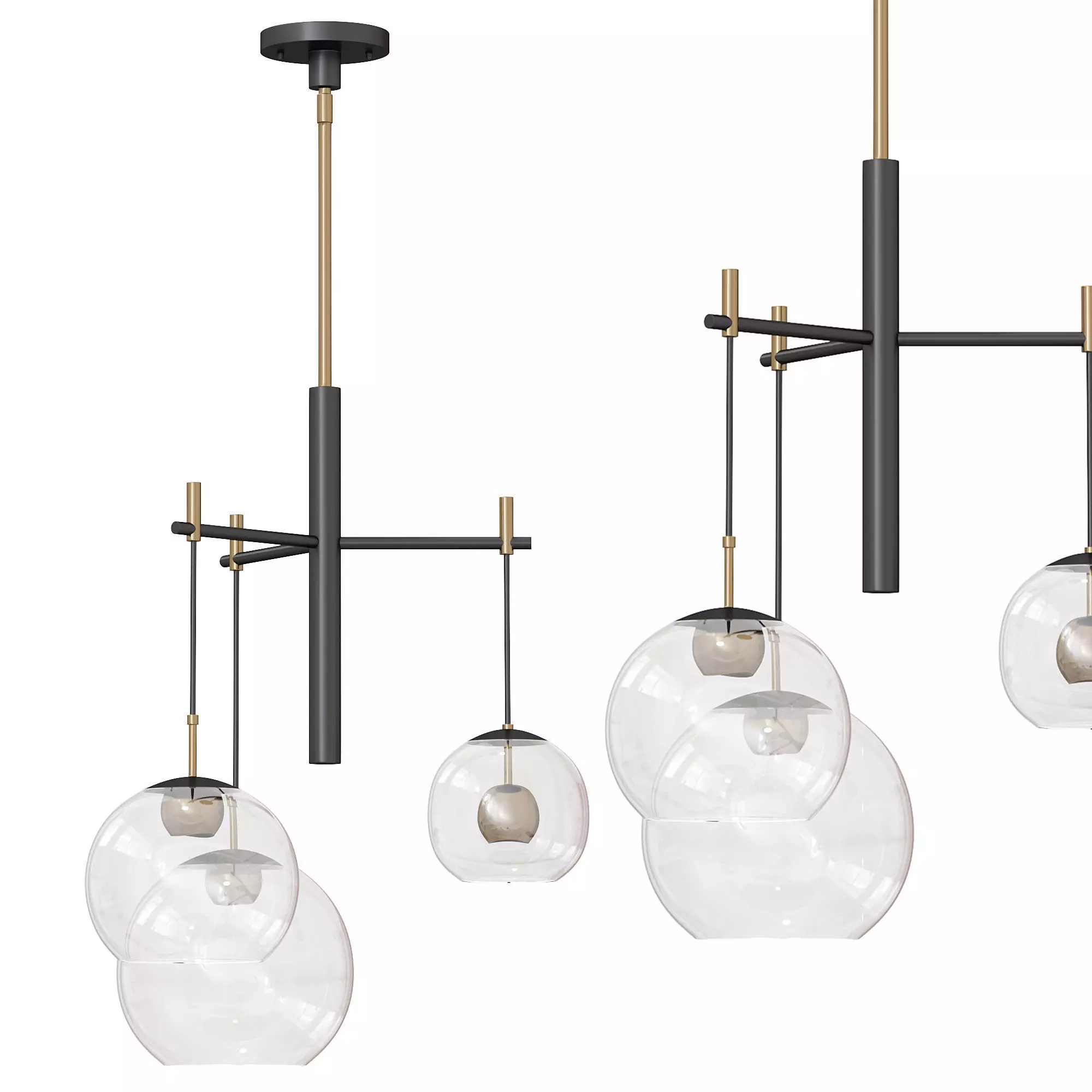 Nucleus Multi Light Pendant By ET2 3D model_0