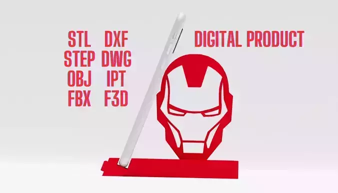 3D Iron Man Phone Holder 3D print model