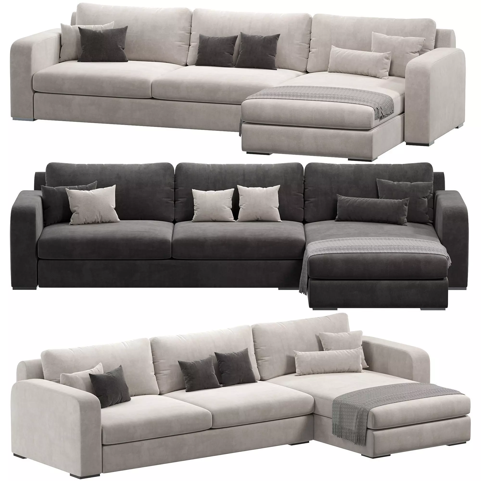Corner couch sofa by delavega 3D model